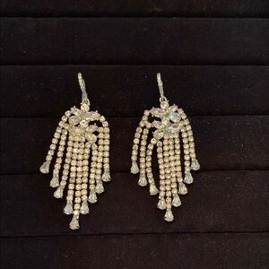 Elegant Silver Chandelier Earrings